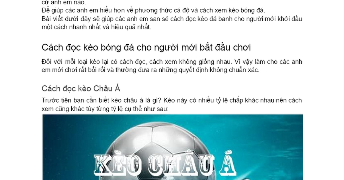 Cách xem kèo nhà cái u23 đơn giản, dễ hiểu cho người mới bắt đầu!